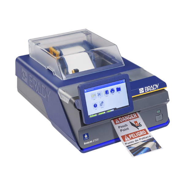 BradyJet J7300, kleurenlabelprinter, laboratorium labels, chemische labels, LabelSense technologie, GHS CLP labels, maritieme labels, barcodes printen, full colour labels, duurzame labels, USB wifi ethernet, intuïtieve labelsoftware, sneldrogende inkt